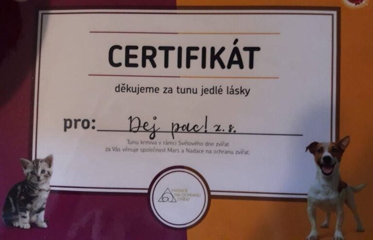 Poděkování – tuna krmiva